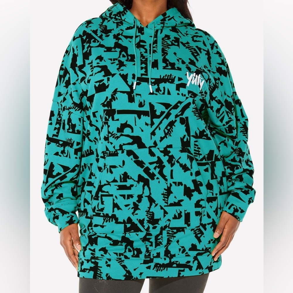 Yitty Collection NWT no shade jade Lizzouette Turquoise & Black plus size hoodie